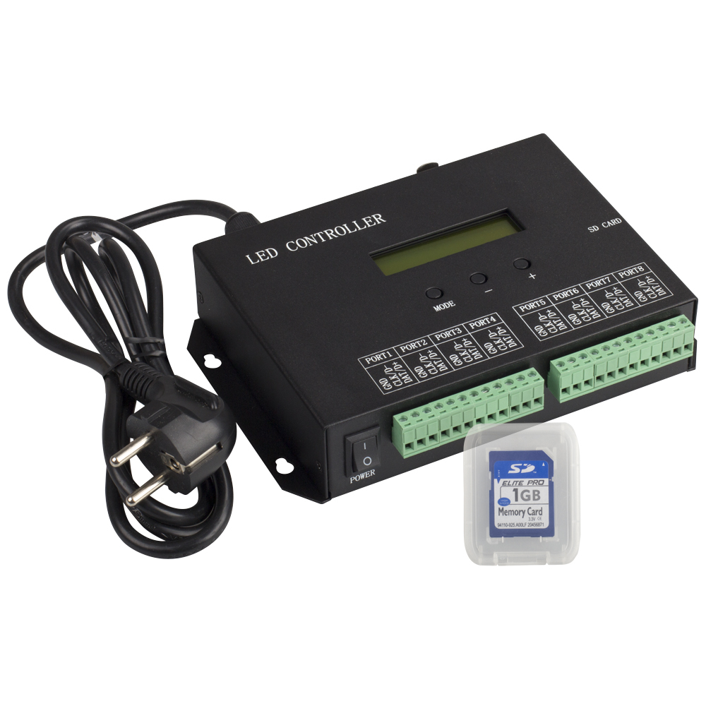 Контроллер HX-803SA DMX (8192 pix, 220V, SD-карта) (Arlight, -) контроллер hx 805 2048 pix 5 24v sd карта пду arlight