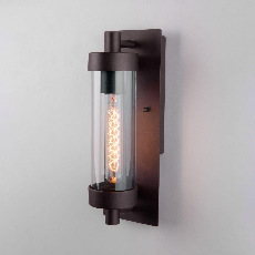 Уличный настенный светильник Elektrostandard Pipe D 35151/D коричневый 4690389183720