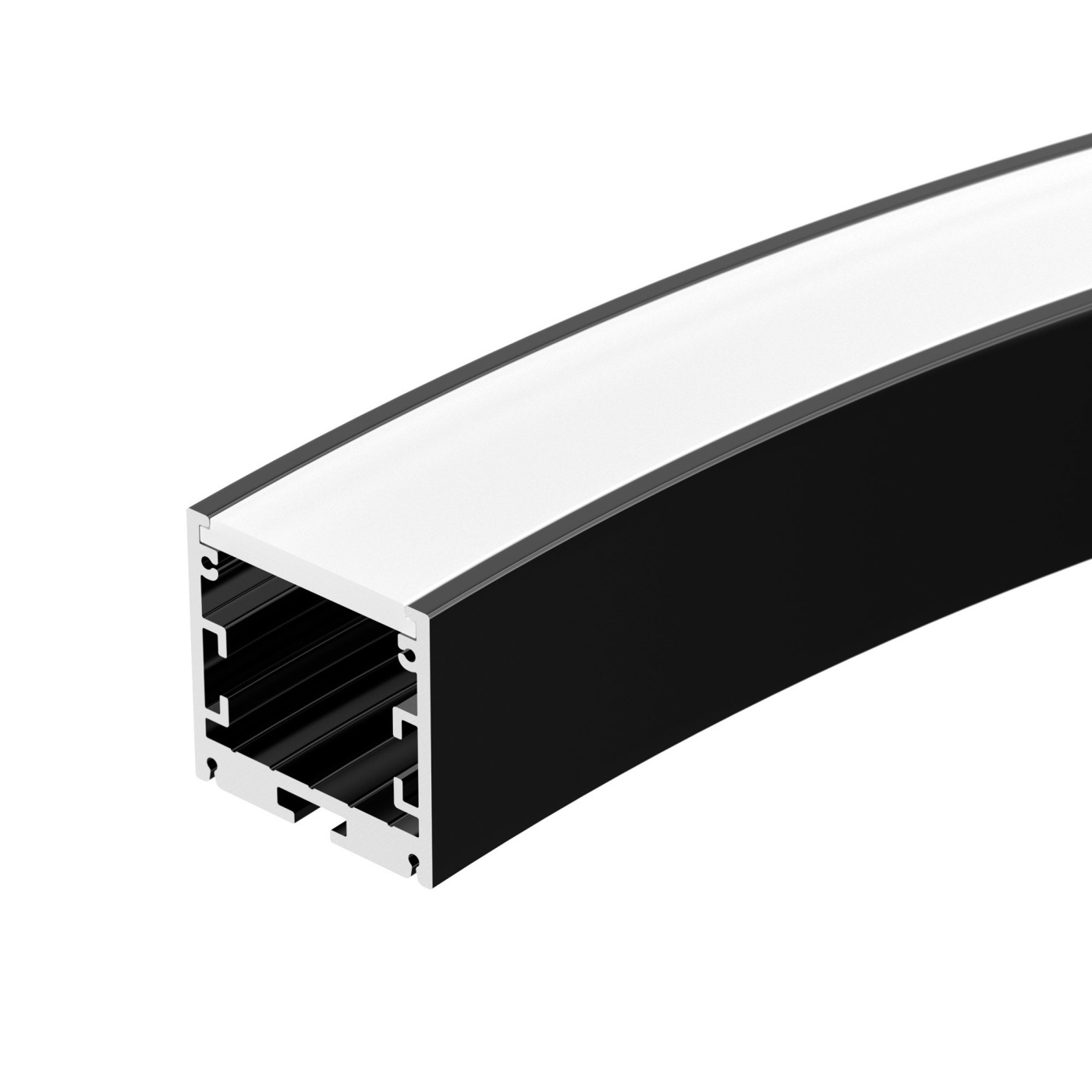 Профиль SL-ARC-3535-D800-A90 BLACK (630мм, дуга 1 из 4) (Arlight, Алюминий) потолочные площадки адаптеры кольца sms proj shortthrow unislide black