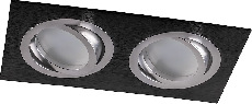 Светильник потолочный встраиваемый, MR16 G5.3, черный-хром DL2802