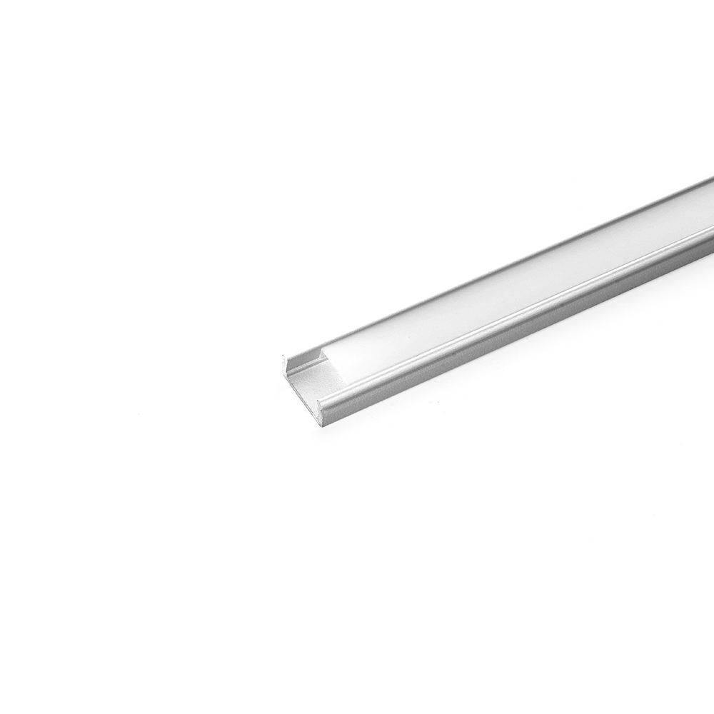 Профиль алюминиевый накладной, серебро, CAB262 п образный накладной алюминиевый профиль для led ленты apeyron