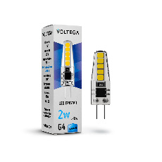 Лампа светодиодная Voltega G4 2W 4000K прозрачная VG9-K1G4cold2W 7145