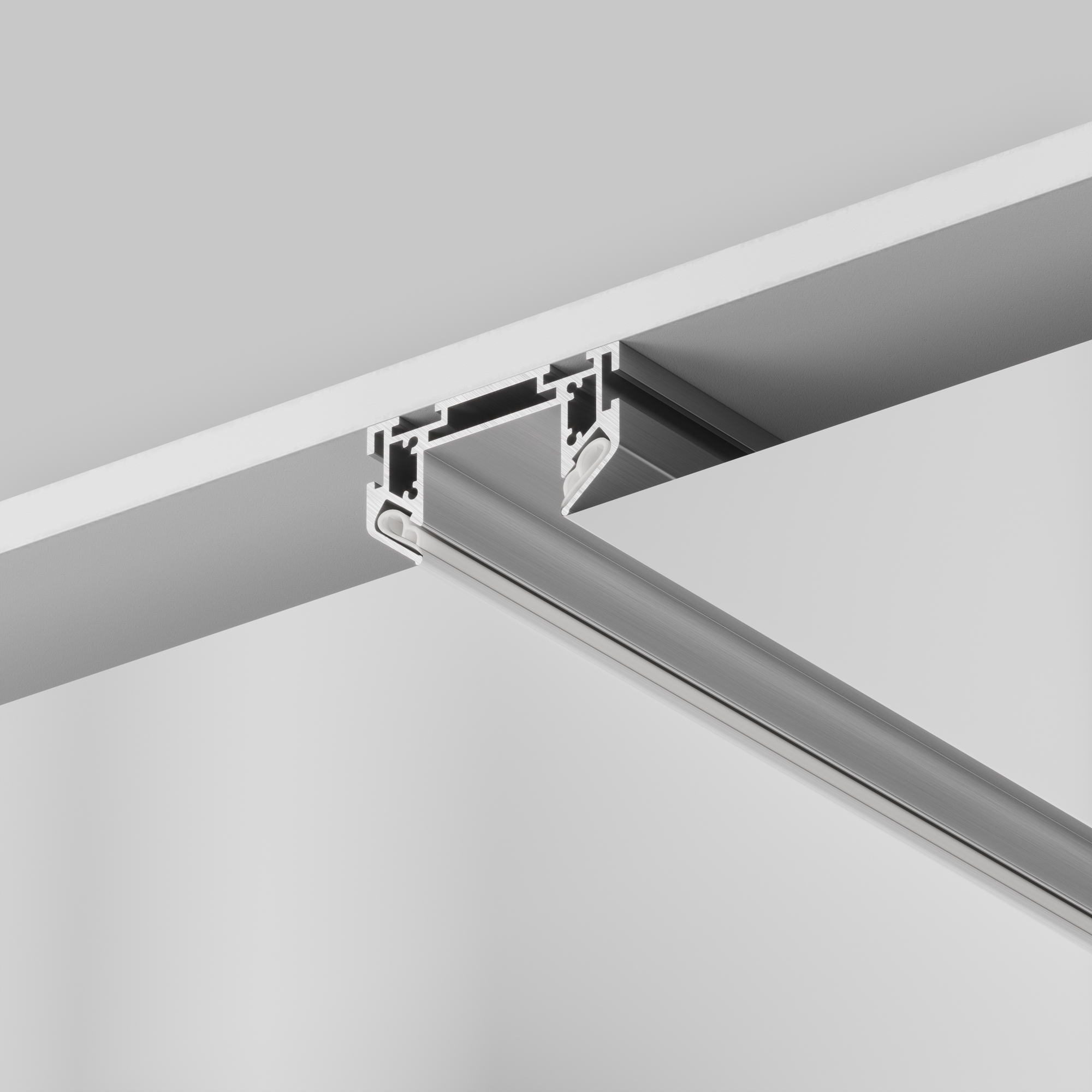 Профиль для монтажа Unity в натяжной ПВХ потолок, 2м, TRA001MP-112S алюминиевый профиль ниши скрытого монтажа в натяжной потолок 99x140 alm 9940 sc b 2m