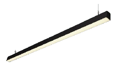 Модульный линейный светильник КРИСТАЛЛ 56Вт-6150Лм, 5000-5500K, Опал IP44 Черный