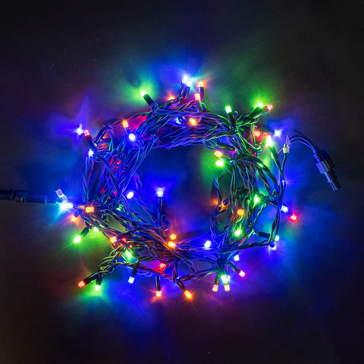 

Гирлянда Нить 10м Разноцветная 220В, 75 LED, Провод Черный Каучук, IP54, LL75-1-2M