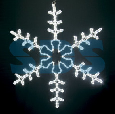 Фигура световая "Большая Снежинка" цвет белый,  размер 95*95 см NEON-NIGHT