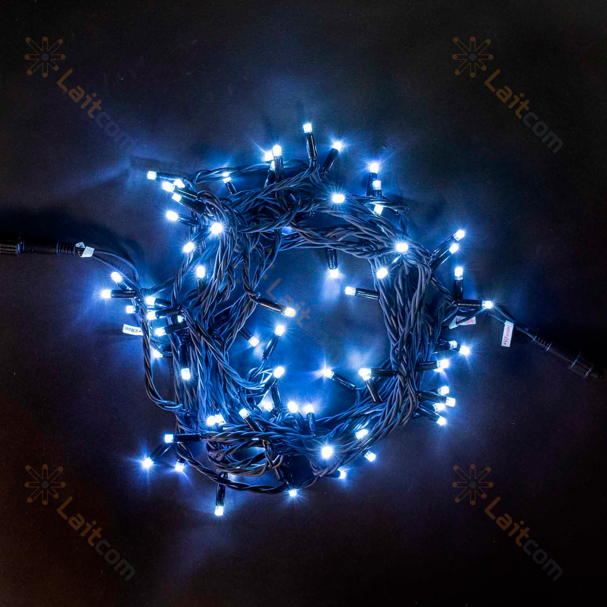 

Гирлянда Нить 10м Белая 220В, 75 LED, Провод Черный Каучук, IP54, LL75-1-2W