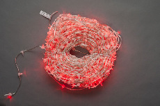 LED-LP-15СМ-100M-12V-R, Красный цвет, прозрачный провод (без колпачка)