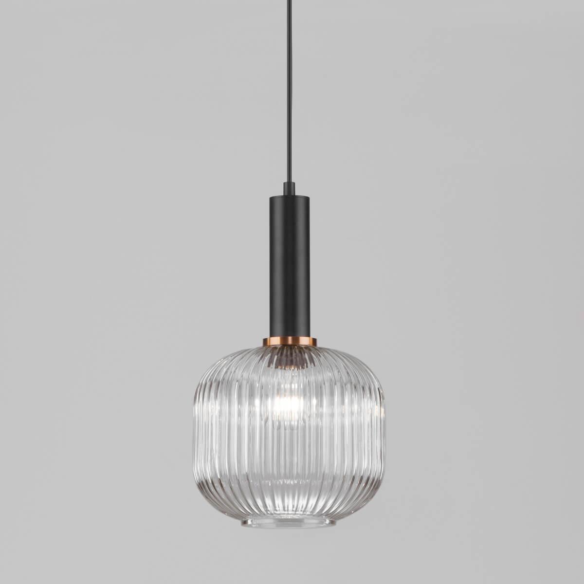 Подвесной светильник Eurosvet 50182/1 прозрачный ёлочный шар d 8 см отражение прозрачный