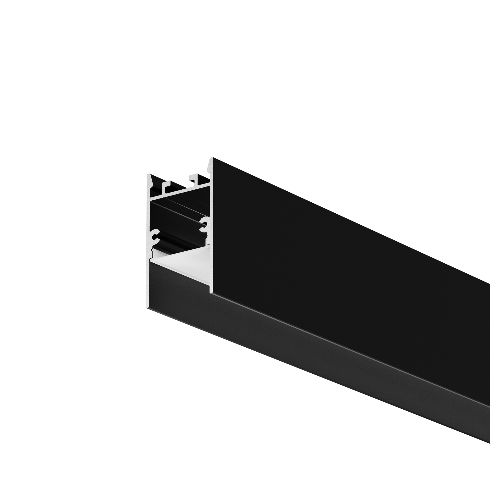 Алюминиевый профиль накладной-подвесной 25x42 Черный 2 м ALM-2542-B-2M 633010 3810₽