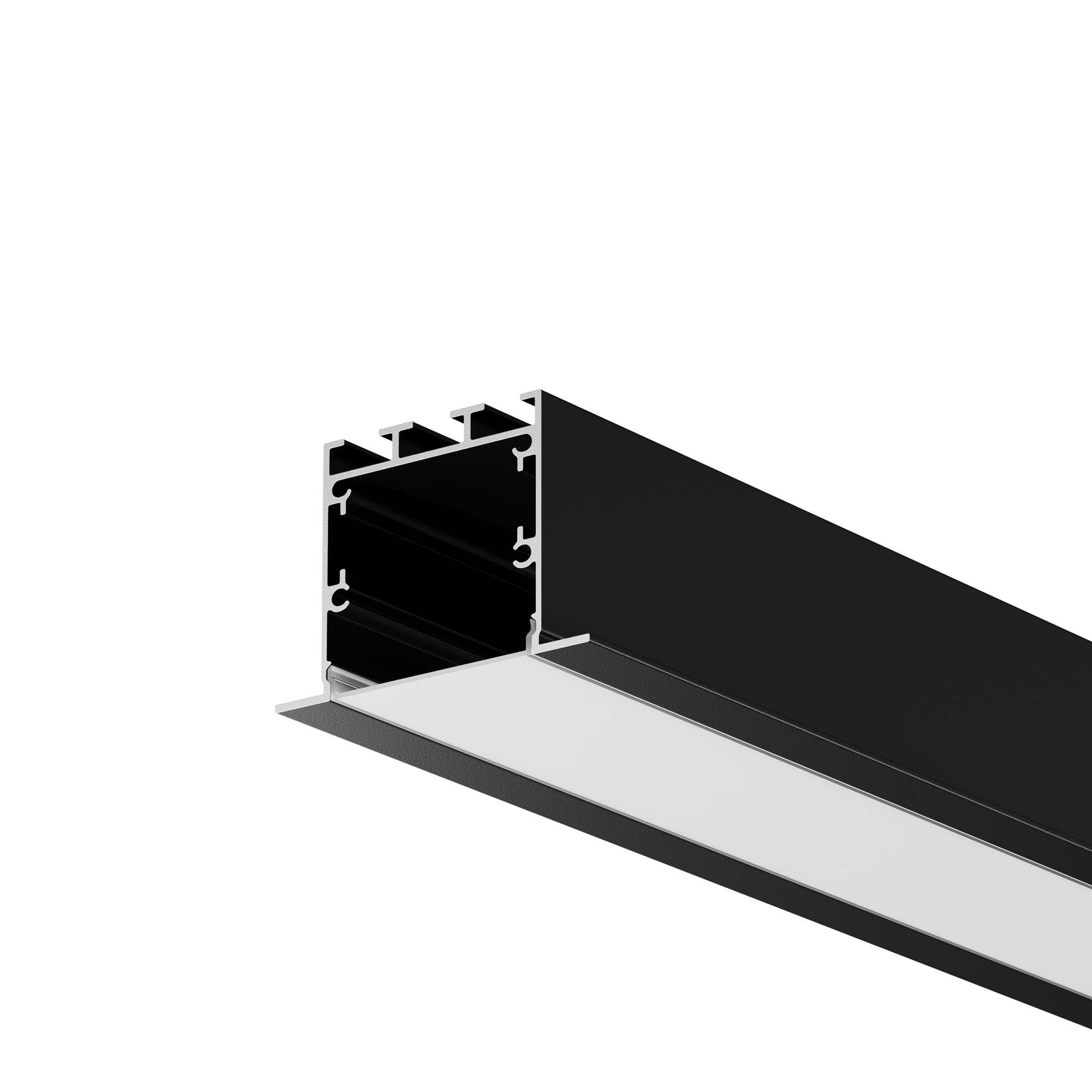 Алюминиевый профиль встраиваемый с накладным фланцем 50x35 Черный 2 м ALM-5035T-B-2M 632012 5620₽