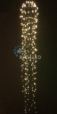 Светодиодные Дреды Rich LED, 150 см, теплые белые, соединяемые, 288 LED, белый провод RL-DR1.5-W/WW
