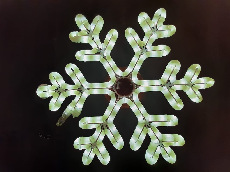 Светодиодная снежинка Rich LED, белая, дюралайт на металлокаркасе, 40 см, 144 LED, 220 B. RL-SFDLM40-W