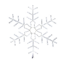 Фигура световая Снежинка цвет белый, размер 95x95 см, мерцающая NEON-NIGHT