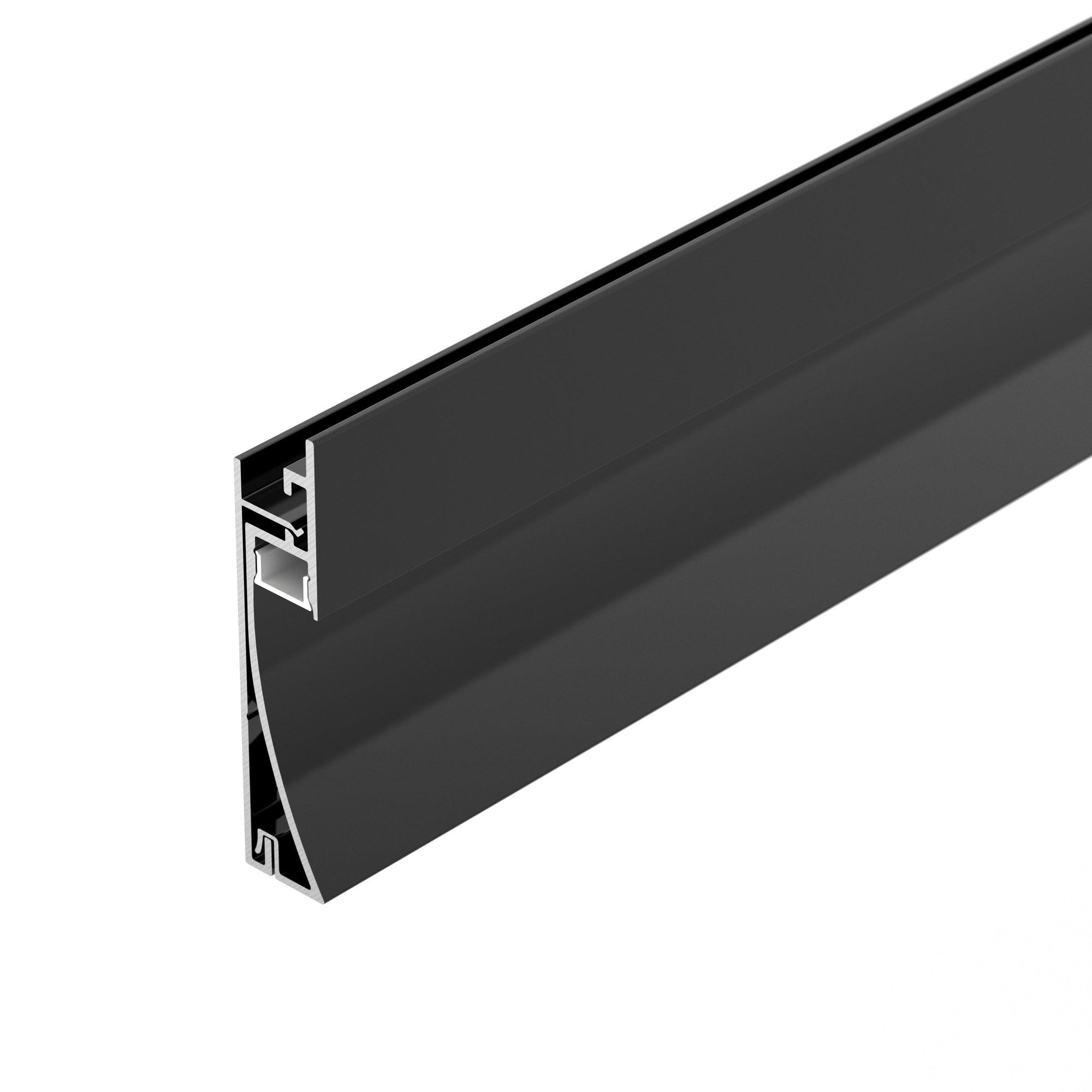Профиль PLINTUS-H58-F-2000 BLACK (Arlight, Алюминий) экран матовый klus p45 2000 square opal arlight пластик