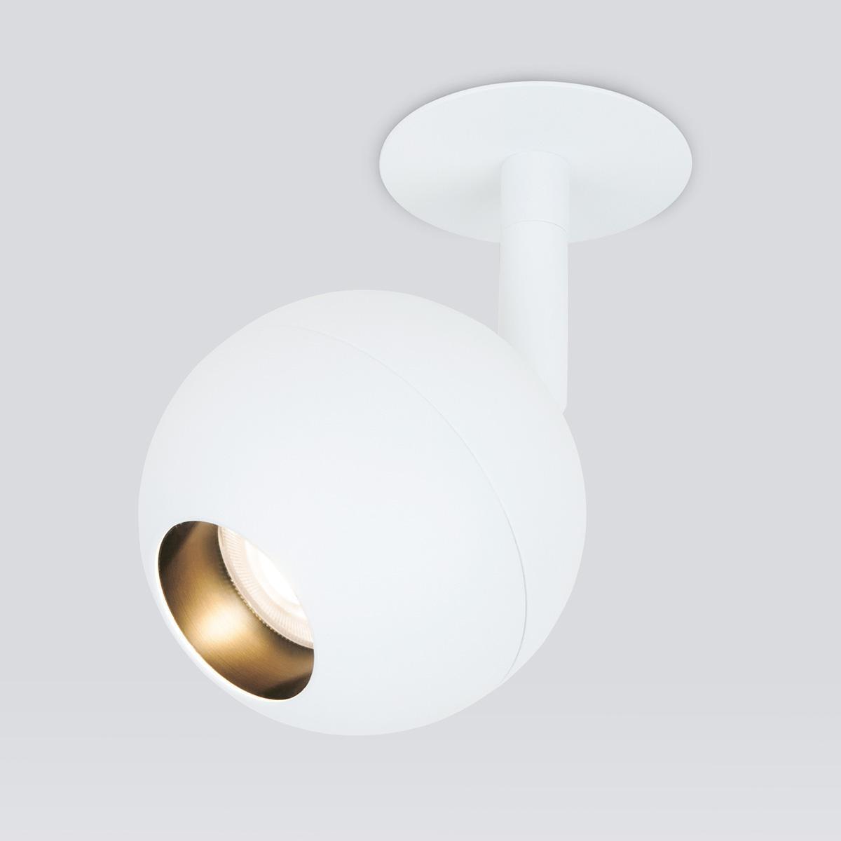 Встраиваемый светодиодный спот Elektrostandard Ball 9925 LED 8W 4200K белый 4690389169809 luxe ball ваза