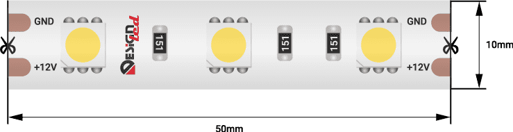 Светодиодная лента DSG560-12-W-65 светодиодная лента dsg560 12 rgb 65