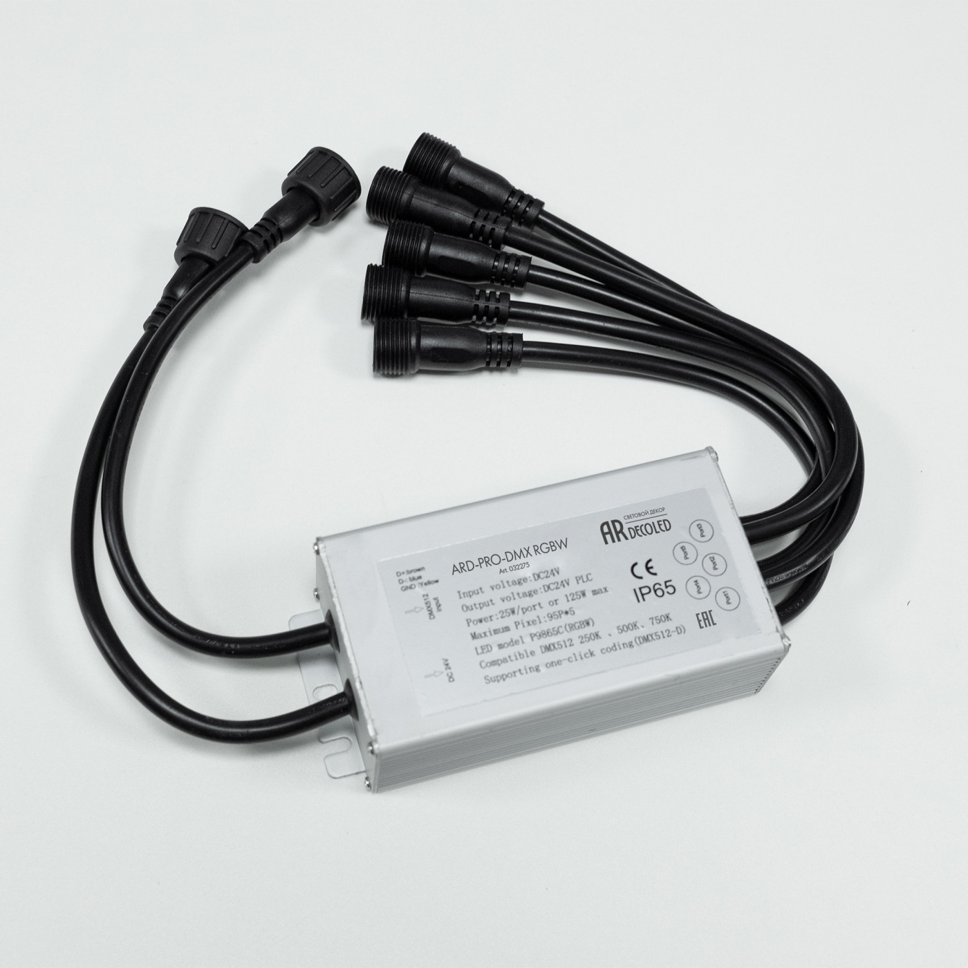 

Коннектор питания ARD-PRO-DMX RGBW (24V, 5x190pix) (Ardecoled, Закрытый), 032275