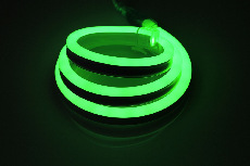 Гибкий неон LM-220V-2835-120P-G, зеленый, 8х18мм, 1метр