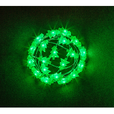 Светодиодная гирлянда NGF-DM002-20G-2AA-зеленые ёлочки