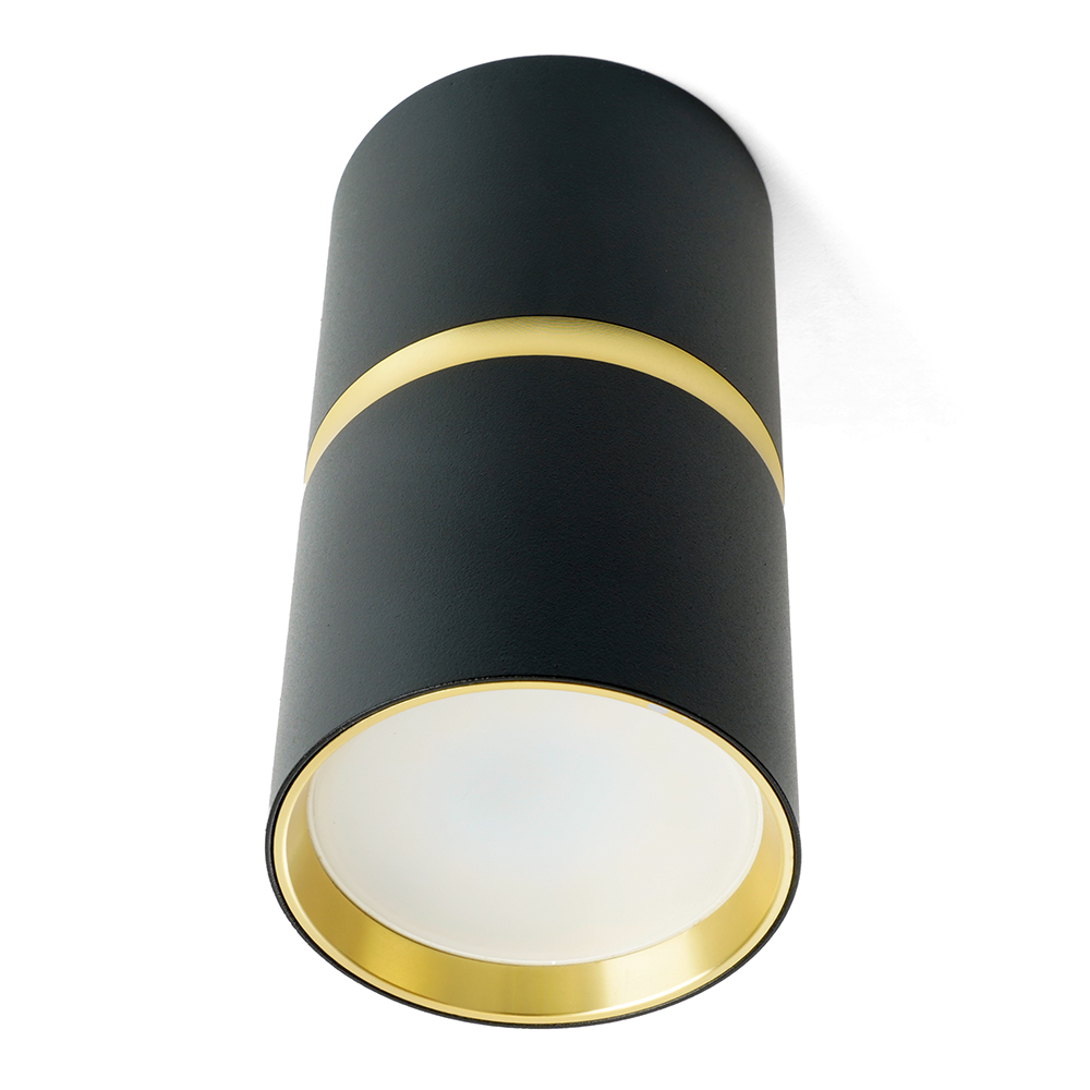 Светильник потолочный Feron ML186 Barrel ZEN MR16 GU10 35W 230V, чёрный, золото ваза вернисаж чёрный трубка 107 30см 2 2л