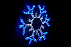 LED-Снежинка 43*43 см, BL-L-04, бел.-син