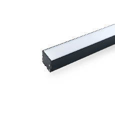 Профиль алюминиевый накладной "Линии света" с крепежами, черный, CAB256