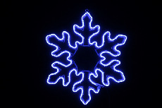 LED-XM(SN)-2D-CK004-240V-B-30 Снежинка из леднеон-флекса 70*70 см, синяя