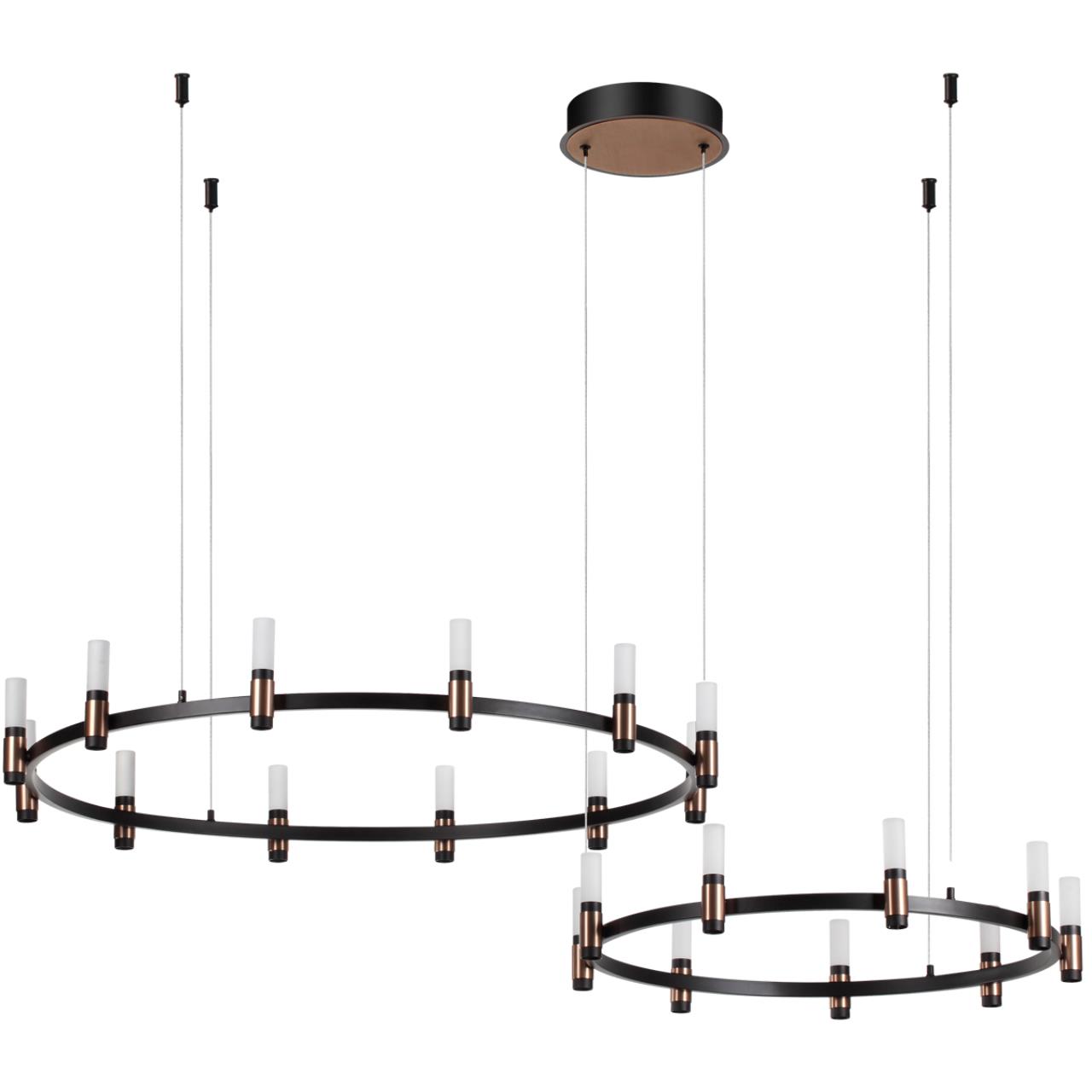 500998LA L-VISION ODL23 541 матовый черный антбронзабелыйметаллакрил Люстра LED 98W 4000K 3300Лм CANDEL 145425₽