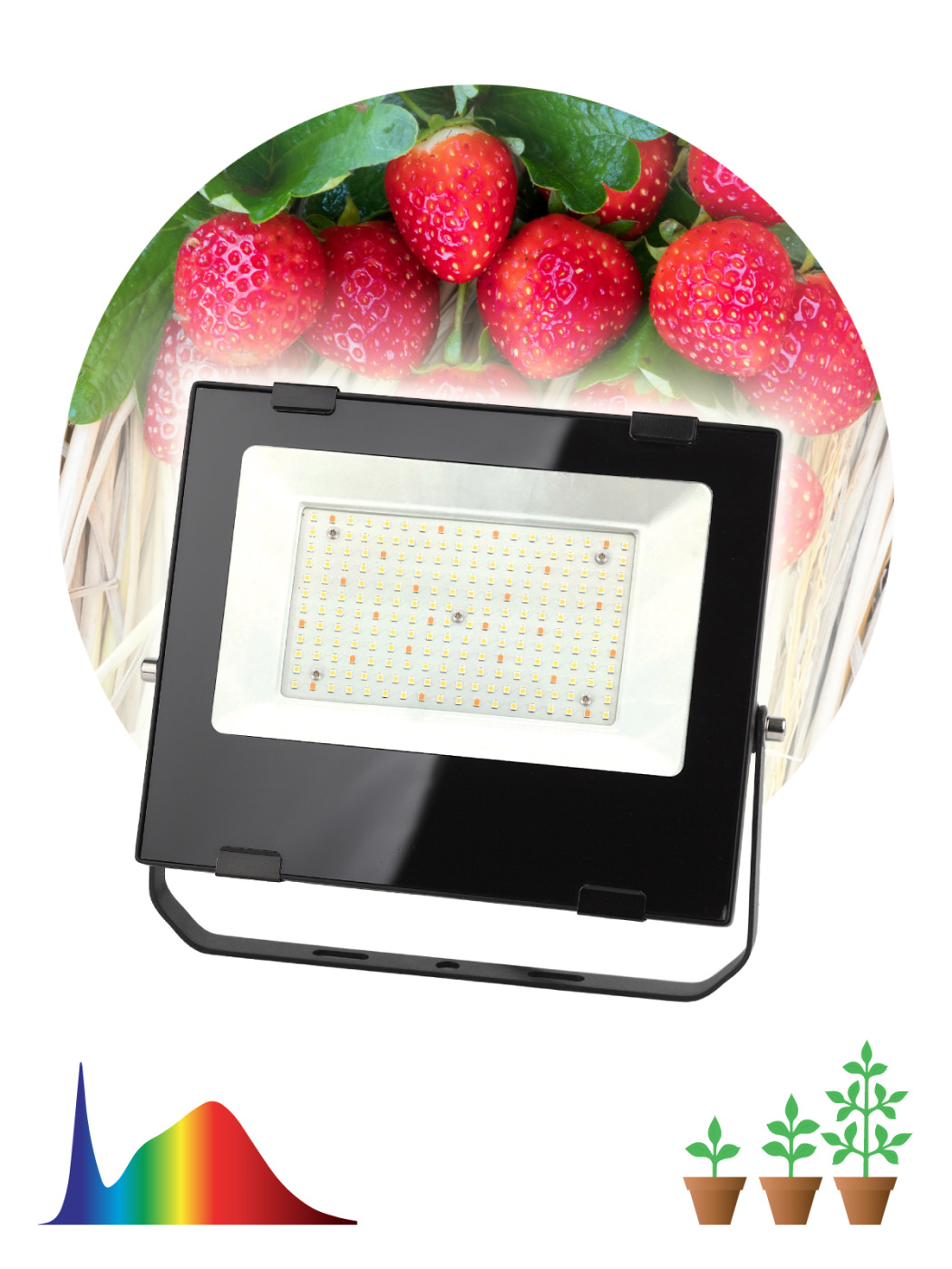 Фитопрожектор для растений светодиодный ЭРА FITO-100W-Ra90-LED для цветения и плодоношения полного спектра 100 Вт фитопрожектор для растений светодиодный эра fito 100w rb led для цветения и плодоношения красно синего спектра 100 вт
