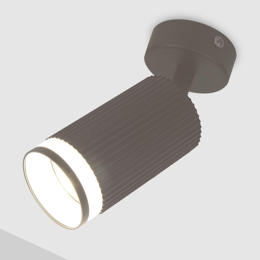 Спот на основании GWL-GU10-M-IP20 Одинарный Графит с Боковым рассеивателем Полосы