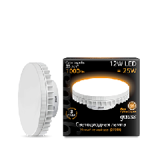 Лампа Gauss GX70 12W 1000lm 3000K LED 1/10/51