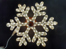 Светодиодная снежинка Rich LED, теплый белый, дюралайт на металлокаркасе, 40 см, 144 LED, 220 B. RL-SFDL40-WW