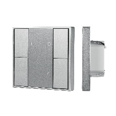 INTELLIGENT ARLIGHT Кнопочная панель DALI-201-23-2G-DIM-DT6-IN Silver (BUS, Frame) (IARL, IP20 Металл, 3 года)