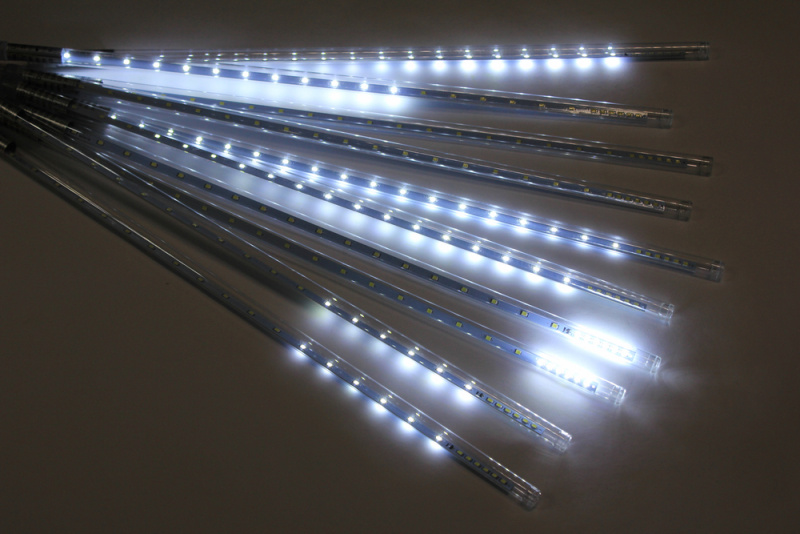 2021 Сосульки строб Трубки D12mm,10шт 0,5М Белая LED-PLM-SNOW-480SMD-0.5*4.5M-10-7V-W не соедин, размер 2835, цвет холодный