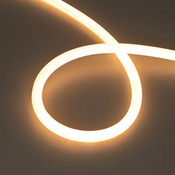 Светодиодная лента герметичная MOONLIGHT-TOP-X560-D13mm 24V Warm2300 360deg (8.6 W/m, IP65, CSP, 5m, wire x1) (Arlight, Прямой вывод кабеля) фигура световая сказочный олень из гибкого неона 180х110 см 2400 led свечения белый neon night