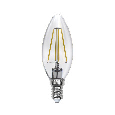 Лампа светодиодная филаментная Uniel E14 5W 4000K LED-C35-5W/NW/E14/CL/DIM GLA01TR UL-00002862
