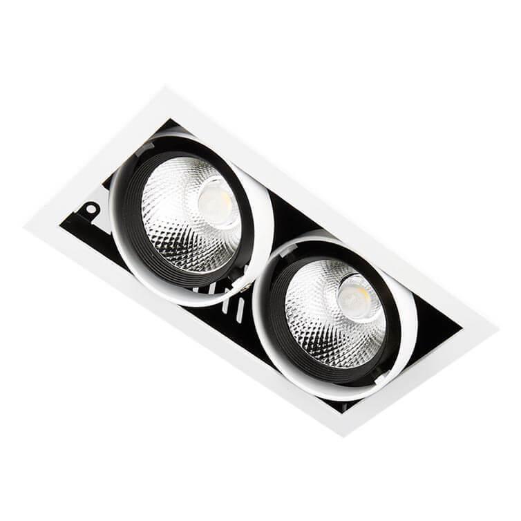 Встраиваемый светодиодный светильник Ambrella light Cardano T812 BK/CH 2*12W 4200K светильник накладной с акрилом ambrella light xs1102041 mr16 gu5 3 led 3w 4200k чёрный песок белый матовый