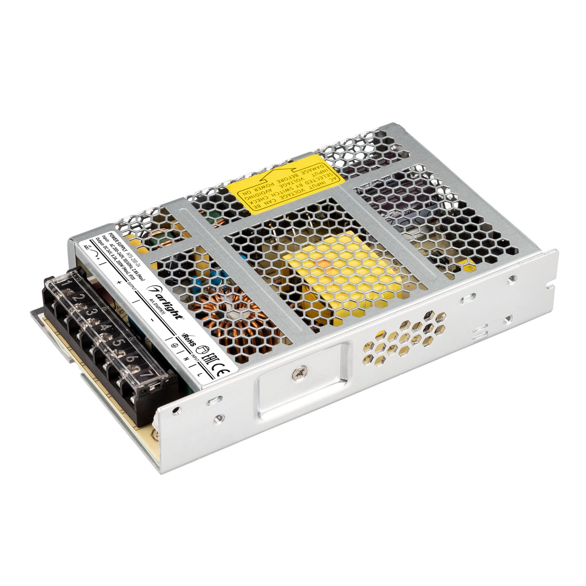 

Блок питания HTS-200-24 (24V, 8.3A, 200W) (Arlight, IP20 Сетка, 3 года), 014979(1)