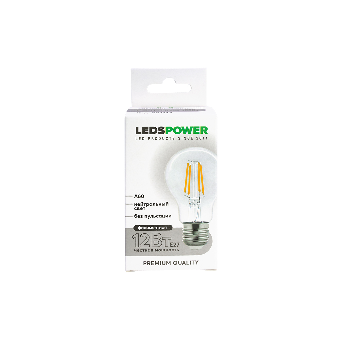 Светодиодная лампа LEDS POWER Filament A60 E27 12Вт 4000К 007144 1144₽