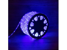Дюралайт LED, постоянное свечение (2W) - синий, 24 LED/м, Ø10мм, бухта 100м