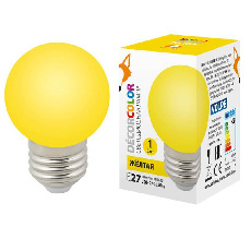 Лампа светодиодная Volpe E27 1W желтая LED-G45-1W/YELLOW/E27/FR/С UL-00005649