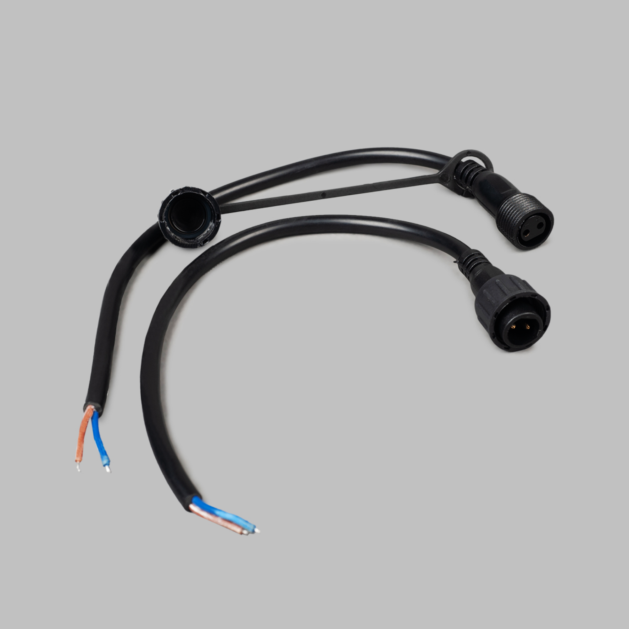 Коннектор 2-pin, ПАПА-МАМА, ЧЁРНЫЙ провод