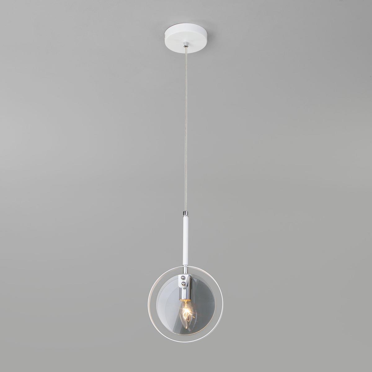 Подвесной светильник Eurosvet Gallo 50121/1 белый кронштейн для лдсп larvij белый 2 шт