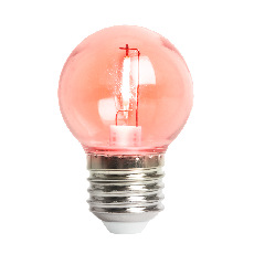 Лампа светодиодная Feron LB-383 Шарик прозрачный E27 2W красный