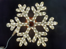 Светодиодная снежинка Rich LED, теплый белый, дюралайт на металлокаркасе, 40 см, 144 LED, 24В