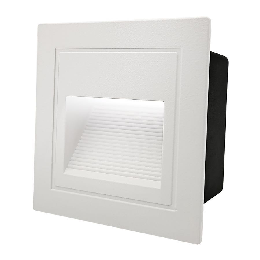 Светильник для ступеней 3Вт 5000К Металл Белый Квадрат General GSTL-S1-3BT-5K 707₽