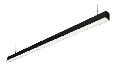 Модульный линейный светильник КРИСТАЛЛ 45Вт-5100Лм, 5000-5500K, Опал IP44 Черный