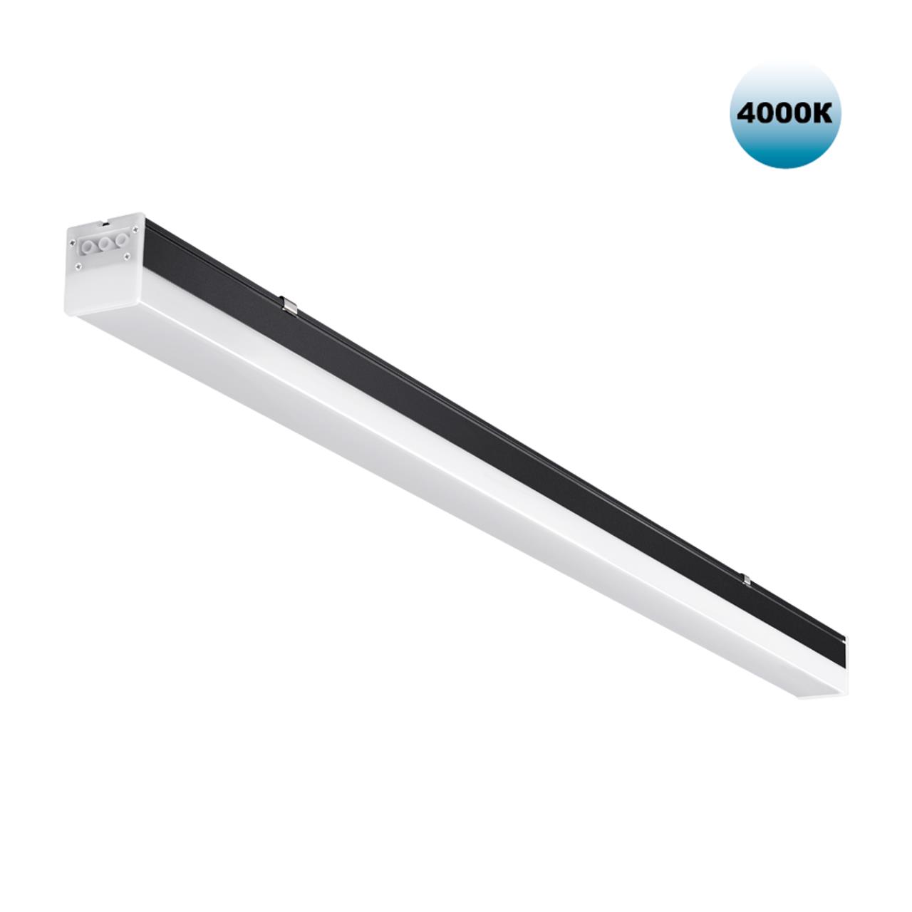 359111 OVER NT23 204 черный Светильник линейный в комплекте прямой соединителькрепёжные планки сетевой кабель 2м IP20 LED 30W 4000K 100-265V BITS 6689₽