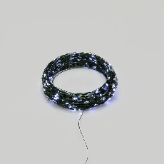 Гирлянда светодиодная Роса с контроллером 30м, 300LED, БЕЛЫЙ, IP20, 230В, зеленый провод NEON-NIGHT